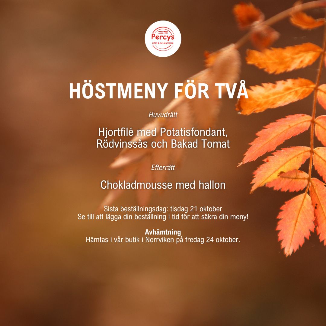 Höstmeny för två, 24 oktober