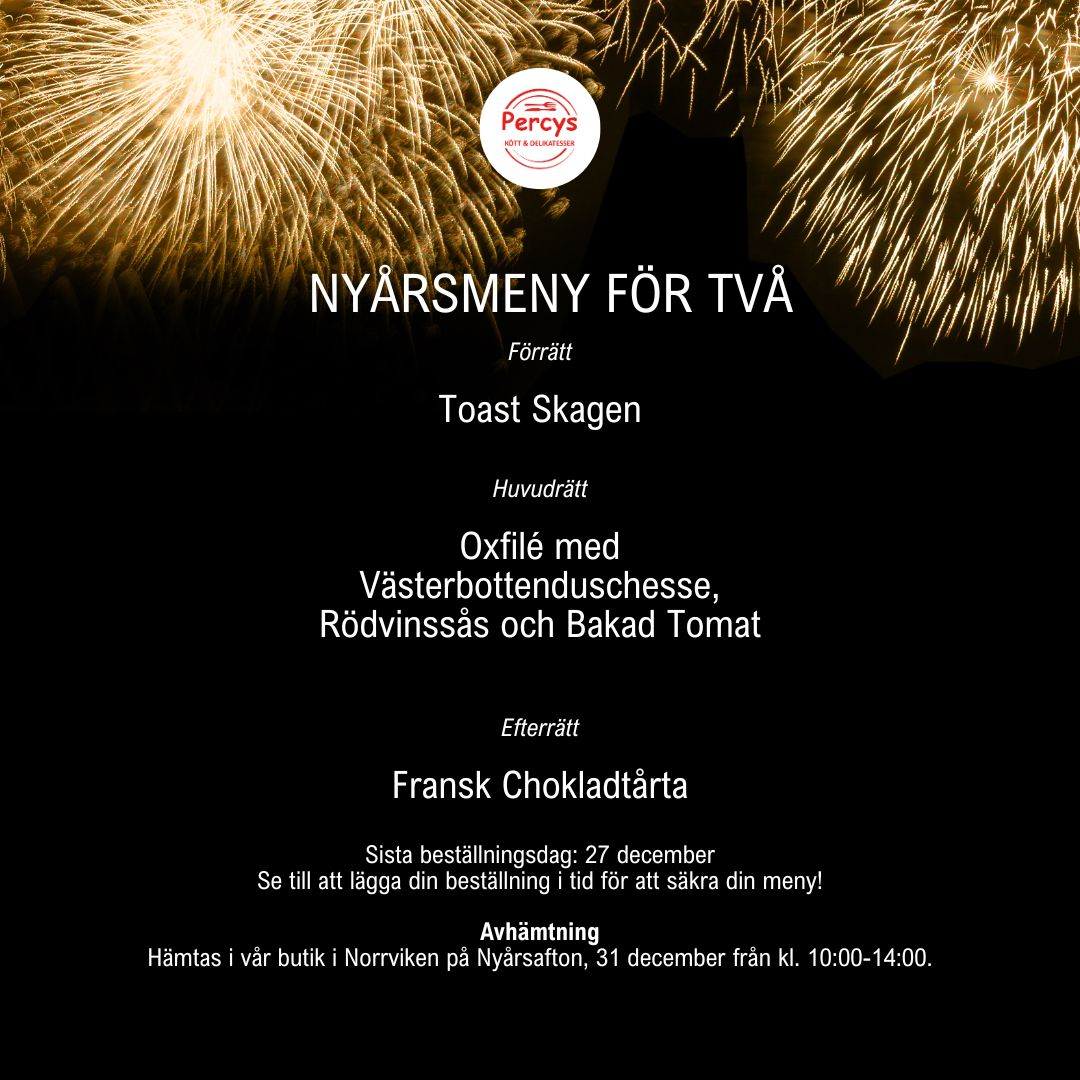 Nyårsmeny för två personer